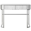 YOOCOZZ Mirrored Glass and Stainless Steel Vanity Table with 2 Large Drawers, Versatile Design - 2 of 4
