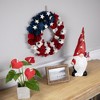 Northlight Wooden Roses Floral Flag Patriotic Wreath - 15" - 3 of 4