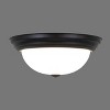 Yosemite Home Decor 2 Light Flushmount in Flat Black Finish with White Glass - 2 of 4