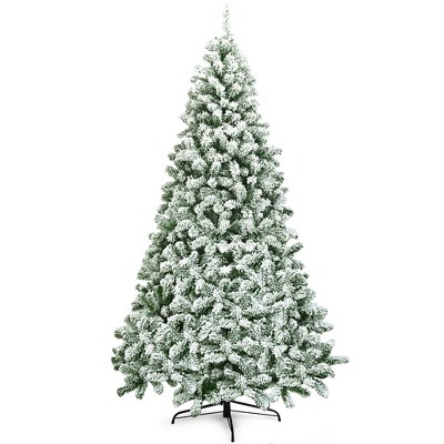 Costway 7.5ft Snow Flocked Artificial Christmas Tree Hinged W/1346 Tip ...