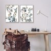 Stupell Industries Collage of Translucent Plants Blue Green Beige Gray Framed Giclee 2pc Set, 16 x 20 - 2 of 4