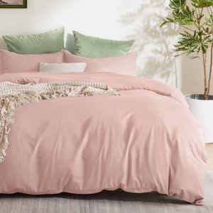 3 pieces Duvet Cover Soft Double Brushed Bedding Set for Kids & Adults Zipper Closure - 1 of 4