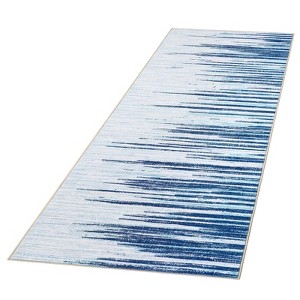 Washable Runner Rug 2 x 6 Modern Striped Hallway Rug with Non-Slip Backing, Linear Geometric Accent Rug, Stain-Resistant Low Pile Area Rug for - 1 of 4