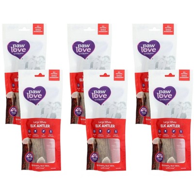 Paw Love Dog Treat Large Elk Antler - Case of 6/1 ct