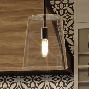 Urban Ambiance Luxury Colonial Pendant Light,  11.375"H x 9"W,  Midnight Black Finish, UHP3100 - 1 of 4