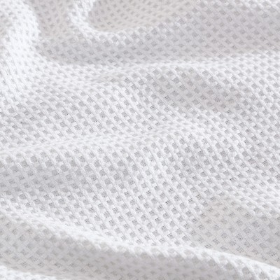 King White Organic Cotton Reversible Waffle Blanket