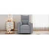 Yinvani Grey Linen Baby Nursing Chair with Two Removable Cushions - 4 of 4