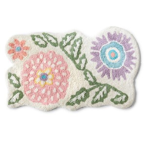 Cotton Tufted Printed Bath Rugs - 1 of 4