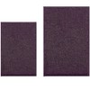 Home Mart Goods Large 2 Piece Set Plum Soft Cozy Plush Chenille Bath Mat Bathroom Rug - 2 of 4