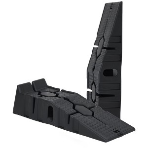 2-Pack Portable Car Ramp for Oil Change, Heavy Duty Plastic Low Profile Car Ramp, Automatic Car Lift, 6.7 Inch Lift Height, 5 Tons Weight Capacity - 1 of 4