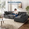 106" Modular Sectional Sofa for Living Room, L Shaped Convertible Sectional Couches, 4-Seater Cloud Couch with 6 Pillows - 4 of 4