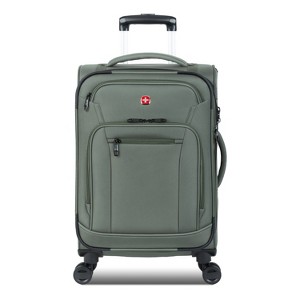 SWISSGEAR Zurich Softside Carry On Spinner Suitcase - Green - 1 of 4