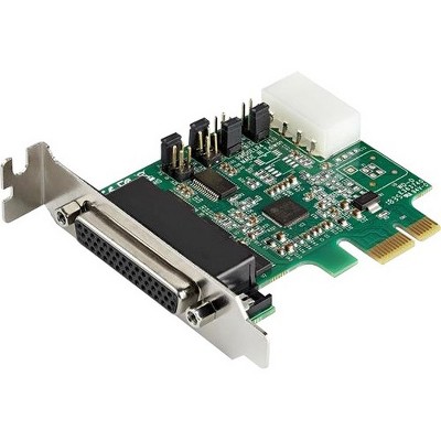 StarTech.com 4-port PCI Express RS232 Serial Adapter Card - PCIe Serial DB9 Controller Card 16950 UART - Low Profile - Windows macOS Linux