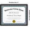 Americanflat 8.5x11 Thin Border Diploma Frame - Shatter-Resistant Glass Front Cover - 2 of 4