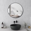 TopComfy Makeup Mirrors Round Mirror Circle Wall Mirror Metal Frame Circle Bathroom Mirror Circular Mirrors for Bedroom, Black, 24"*24"*0.6" - 2 of 4