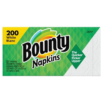 Photo 1 of **MISSING NAPKINS** 
Bounty Napkins - White 
Glad Drawstring Medium Trash Bags - Lemon Fresh Bleach - 8 Gallon - 26ct