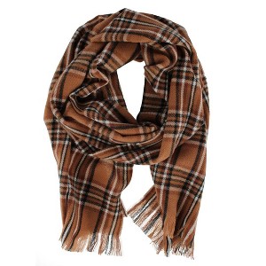 Clear Creek Men's Soft Plaid Winter Scarf with Fringe - 1 of 3