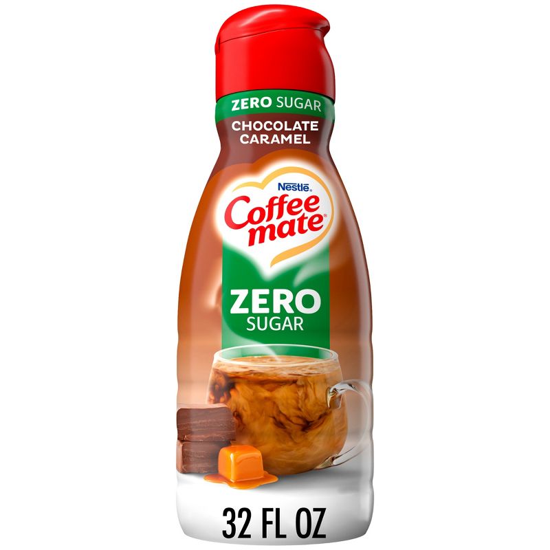 Coffee mate Zero Sugar Chocolate Caramel Coffee Creamer - 32 fl oz, 1 of 13