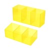 Unique Bargains 3 Compartments Acrylic Large Capacity Square Office Home Pencil Holder 2 Pcs - 4 of 4