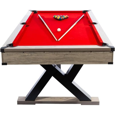 7-Foot Pool Table for Home with Complete Accessory Set, Professional K-Leg Design & Slate-Grey Finish