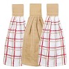 John Ritzenthaler Co. Ritz 3-Pack Solid and Multi Check Tie Towel Set - 2 of 4