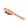 Bass Pet Brushes The Hybrid Groomer Shine & Condition, Patented & Award Winning Natural Bristle + Alloy Pin Bamboo Handle Medium Oval Dark Bamboo - 4 of 4