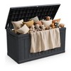 Gulches 230 Gallon Large Outdoor Storage XXL Deck Box, Black Waterproof Resin Lockable for Patio Furniture Cushions Garden Tools Pool Equipment - 2 of 4