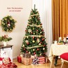 Tangkula 6/7/8 FT Christmas Tree w/568/830/1182 PVC Branch Tips 200/250/400 Warm White LED Lights Gloves - 2 of 4