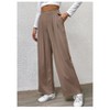 Wide Leg Slacks for Women  Pants Casual Slacks Reverse Pleated Pants Business Casual Pants High Waisted 26''/28'' Dress Pants - 3 of 4