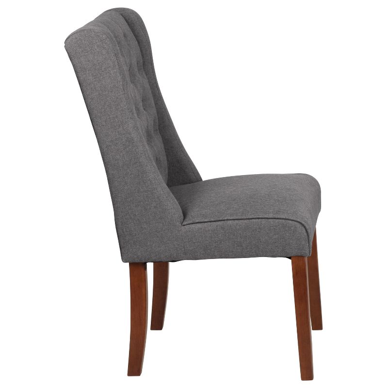 Merrick Lane Harmony Button Tufted Parsons Chair with Side Panel Detail, 4 of 17