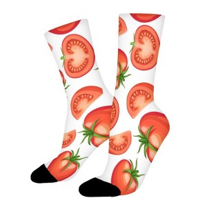 Tomatoes Women Printed Crew Socks Funny Funky Socks Soft Polyester Novelty Gifts for Artists Men - 1 of 1