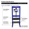 6 Ton Hydraulic Shop Press, Heavy Duty H-Frame Carbon Steel Body Garage Floor Adjustable Shop Press With Visible Pressure Gauge - 2 of 2