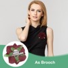 Unique Bargains Durable Velvet Cloth Flower Hair Clips Brooches 8 Pcs - 4 of 4