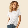 Dalix Smile Face Embroidered Soft Cotton Short Sleeve T Shirt Womens - 3 of 4