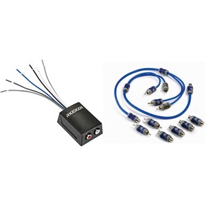 Kicker 46KISLOC2 K-Series Stereo Line-Output Converter w/ Remote Turn-On Output w/ 46KIYFM Y-Adapter M/F Signal Cable - 1 of 4