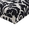Essence Damask 2pc Outdoor Seat Cushion Set - Black/White Floral - Pillow Perfect - 3 of 4