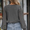 Women's Cutout Scalloped Lace V-Neck Shirt Top - Cupshe - 4 of 4