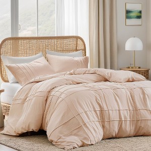 BAGOKIE 2/3-Piece Bedding Set Duvet Cover with Pillow Shams - 1 of 4