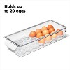 LunaLulinlk Refrigerator Organization Egg Bin with Removable Tray, Clear - 4 of 4