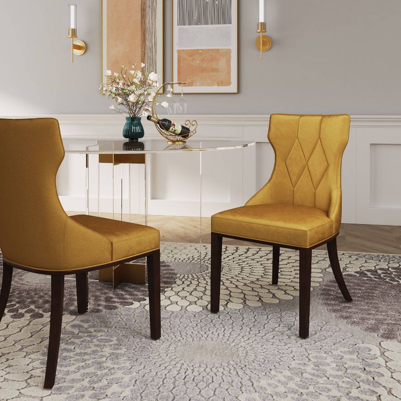 Set of 2 Reine Velvet Dining Chairs - Manhattan Comfort, 3 of 11