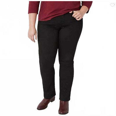 Women's Secretly Slender Mid Rise Straight Leg Jeans - Plus - St. John's Bay