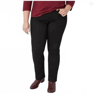 Women's Secretly Slender Mid Rise Straight Leg Jeans - Plus - St. John's Bay - 1 of 3