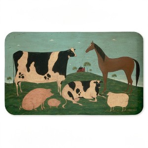 Stupell Industries Friend Indeed Farm Animals Printed Anti-Fatigue Floor Mat, design by Warren Kimble, 30"x18" - 1 of 4