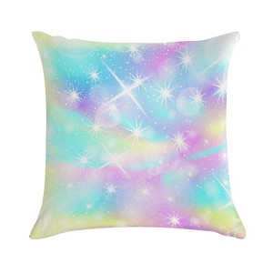 Colorful Rainbow Stars Pillow Covers 18x18 Decorative Throw Pillows Soft Square Cushion Covers for Couch Sofa Bedroom - 1 of 1
