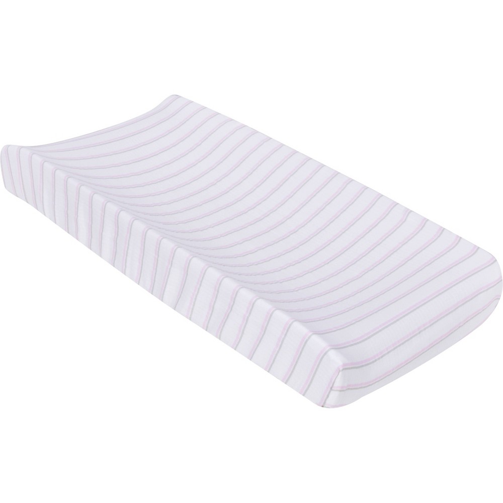 Photos - Changing Table MiracleWare Muslin Changing Pad Cover - Pink Stripe