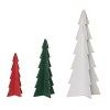 Transpac Wood 11.8 in. Multicolor Christmas Dimensional Trees Set of 3 - 3 of 4