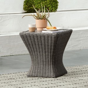 Spruce & Spring Outdoor Wicker Patio Outdoor Sofa Swivel Chair Coffee Table - 1 of 4