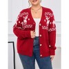 Women's Plus Size Ugly Christmas cardigan Long Sleeve Holiday Sweaters with Cute Patterns - 2 of 4