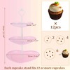Unique Bargains 3-Layer Heart-shaped Dessert Cupcake Stand with Layered Serving Tray for Pastries Donuts and Fruits - 2 of 4