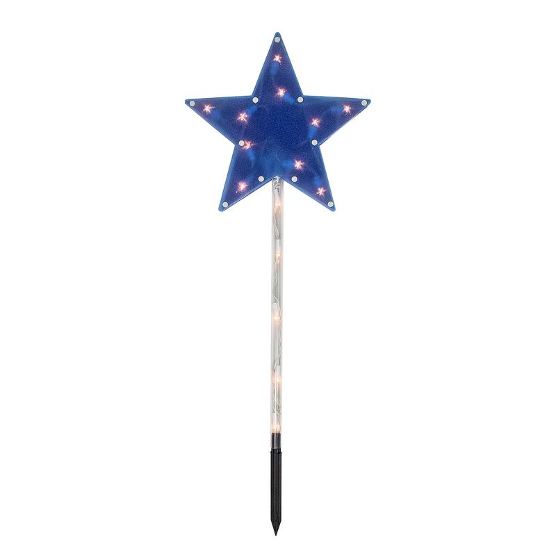 Northlight Lighted Stars Americana Pathway Marker Lawn Stakes - 28" - Clear Lights - 4ct, 4 of 8